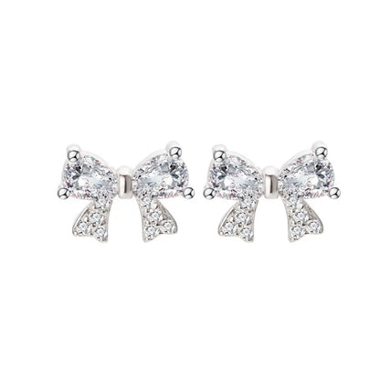 "DIAMOND BOW" STERLING SILVER EARRING [PRE-ORDER]